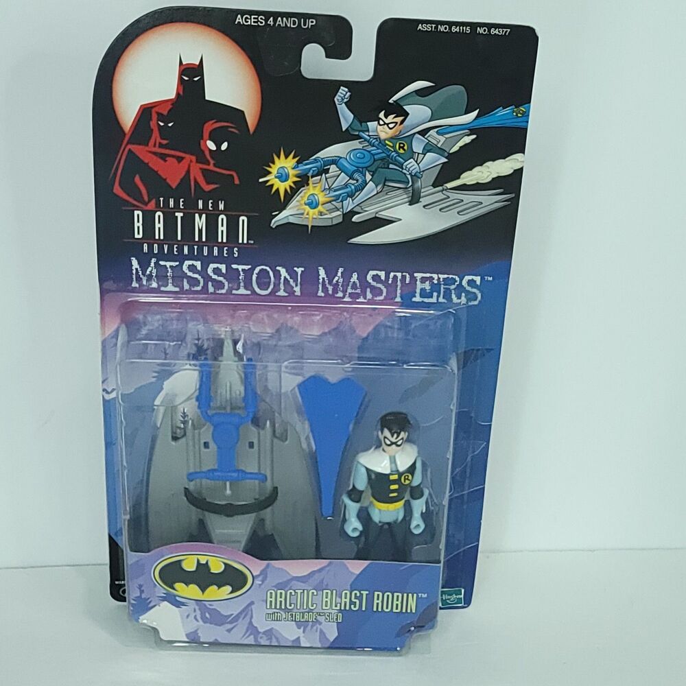 New Batman Adventures Mission Masters Arctic Blast Robin w/ Jet Blade Sled 1999